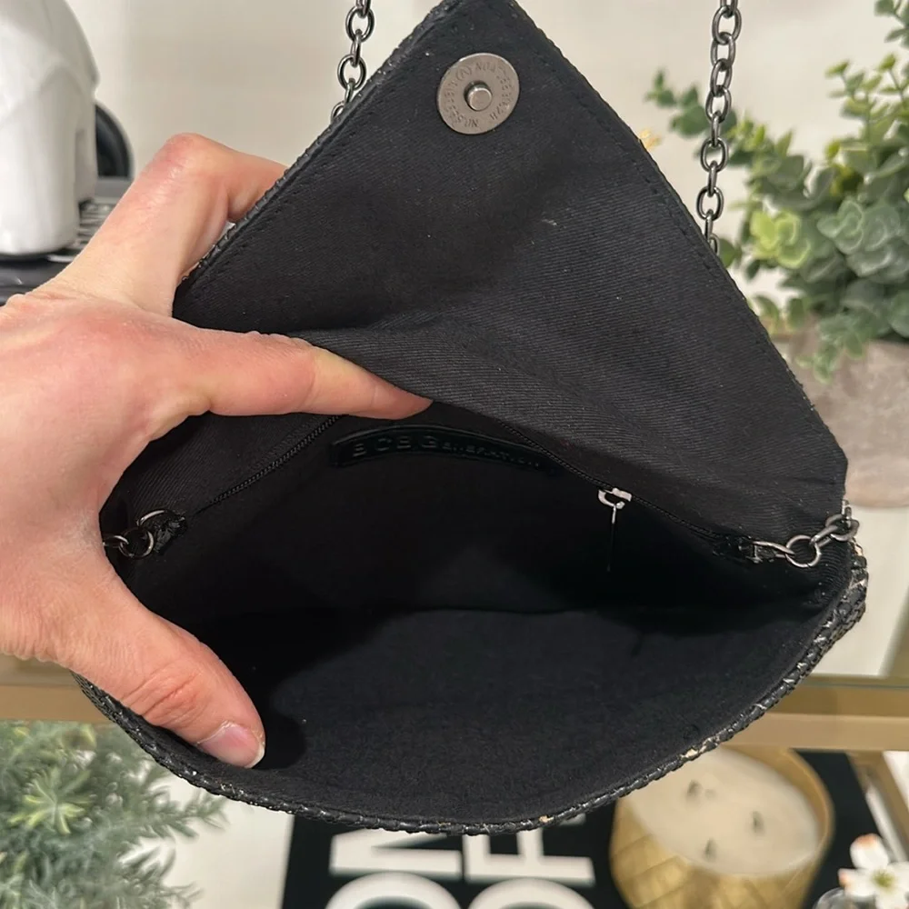 Black envelope crossbody bag